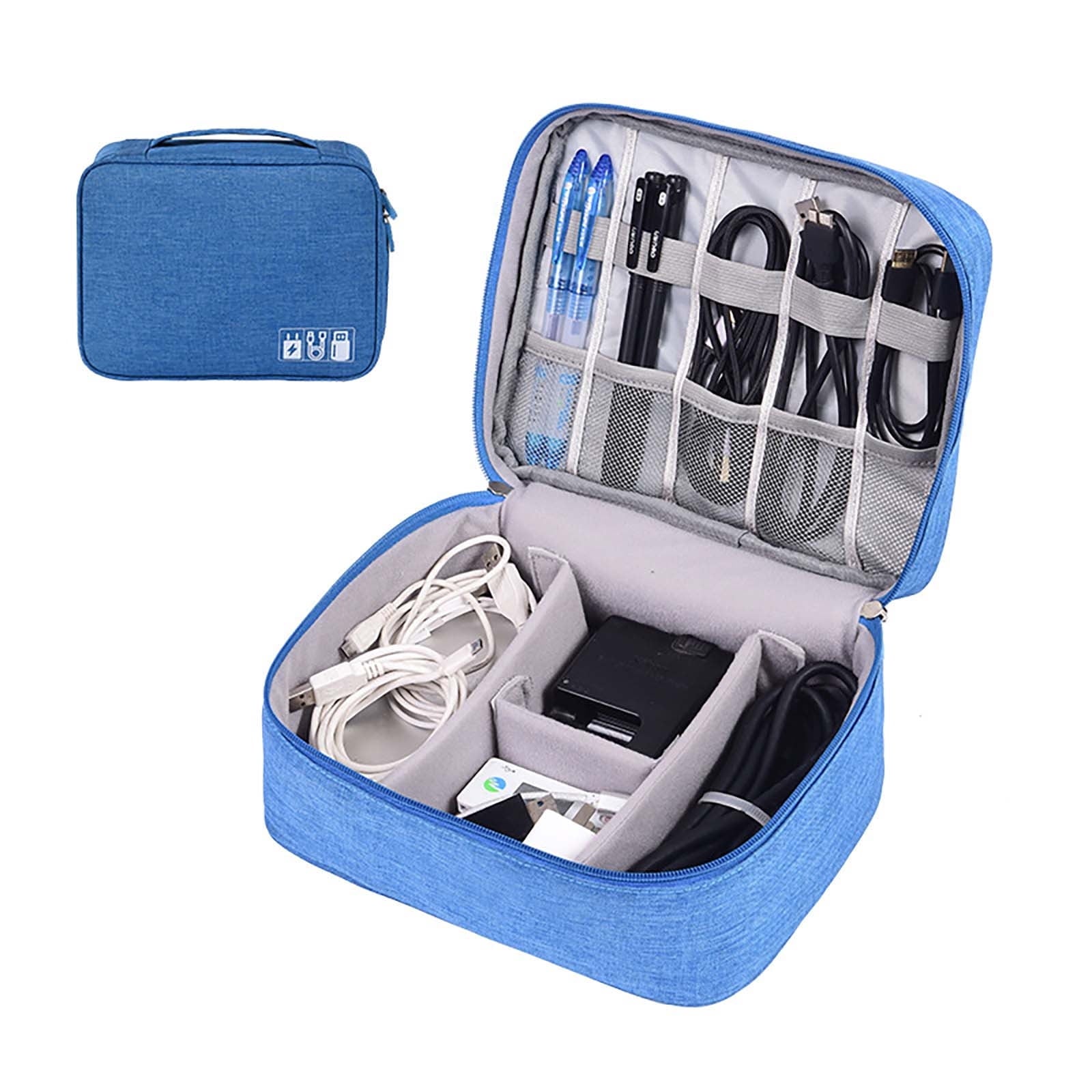 Portable Cable Organizer Bag Travel Electronics Organizer Storage Electronic Accessories Case for Cord Phone Charger Flash Drive Travel Tech Storage Bag