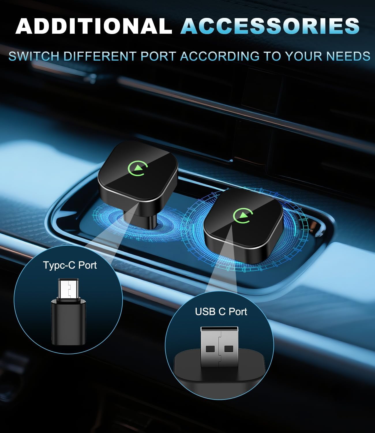 Wireless CarPlay Adapter – 2025 Mini USB Plug & Play, Fast & Stable iPhone Connection