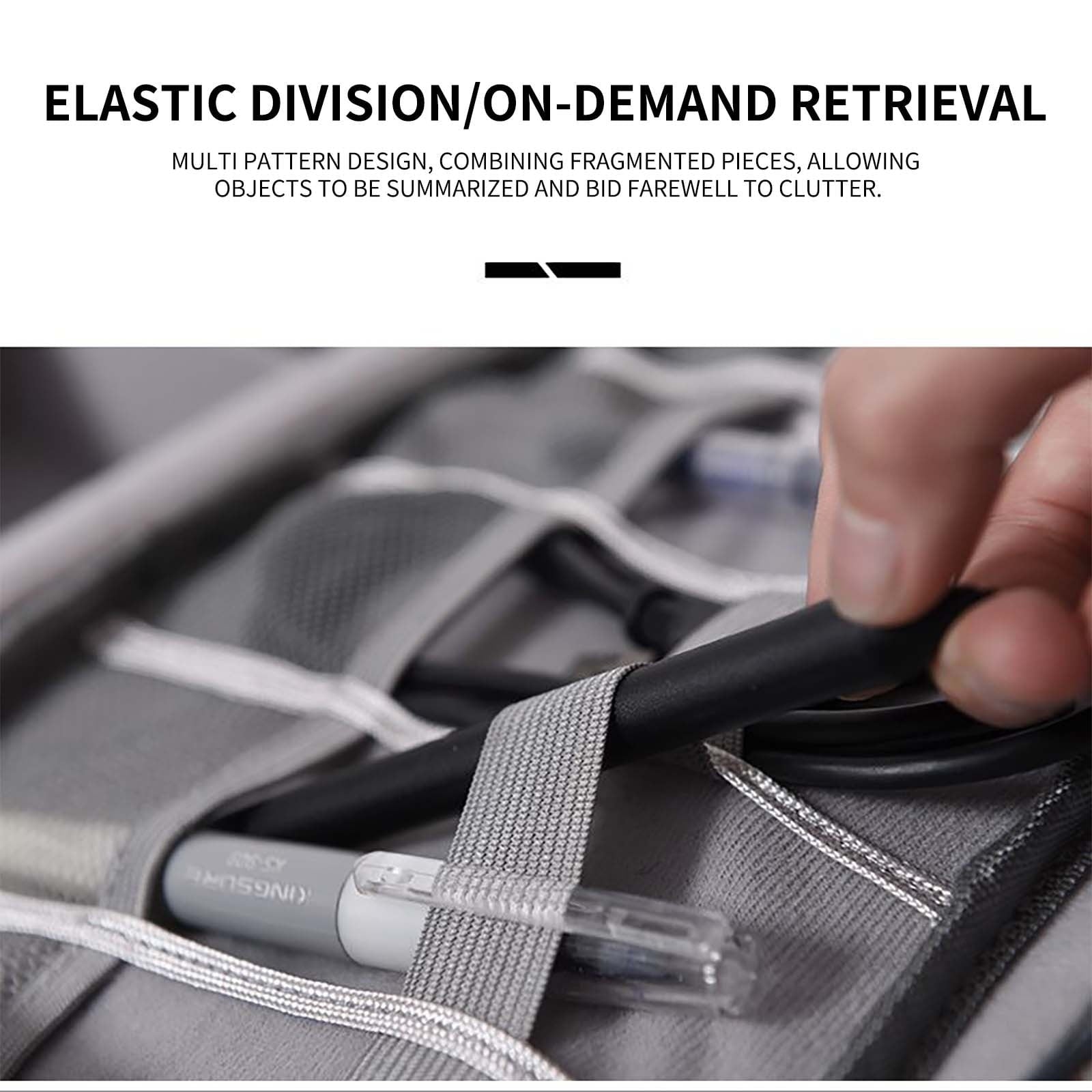 Portable Cable Organizer Bag Travel Electronics Organizer Storage Electronic Accessories Case for Cord Phone Charger Flash Drive Travel Tech Storage Bag