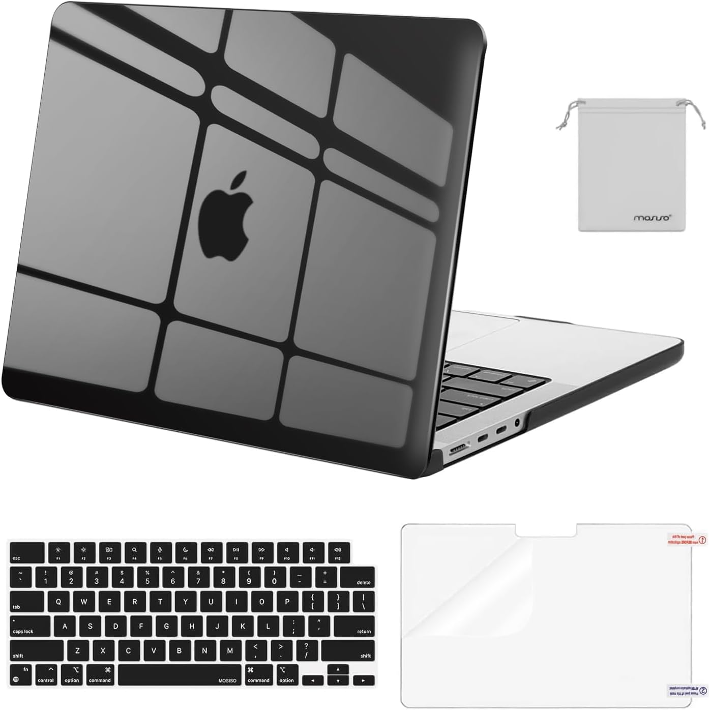 MacBook Pro 14-Inch Case – Hard Shell + Keyboard Cover, Screen Protector & Pouch (M4/M3/M2/M1, 2021–2025)