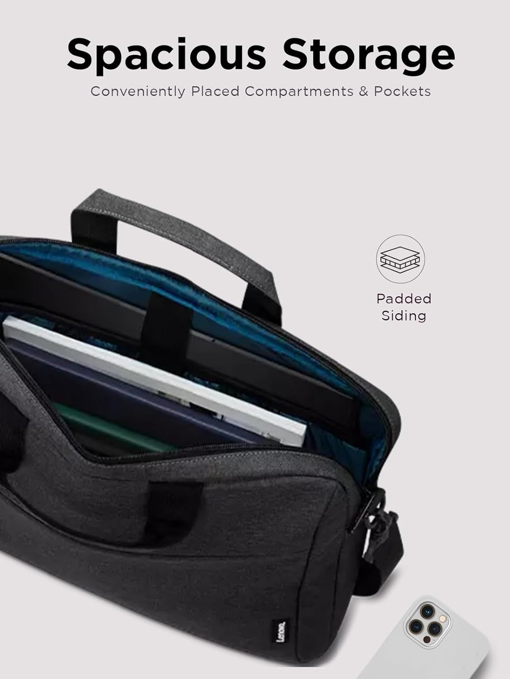 T210 Laptop Shoulder Bag – Sleek, Durable & Water-Repellent Messenger for Laptops & Tablets
