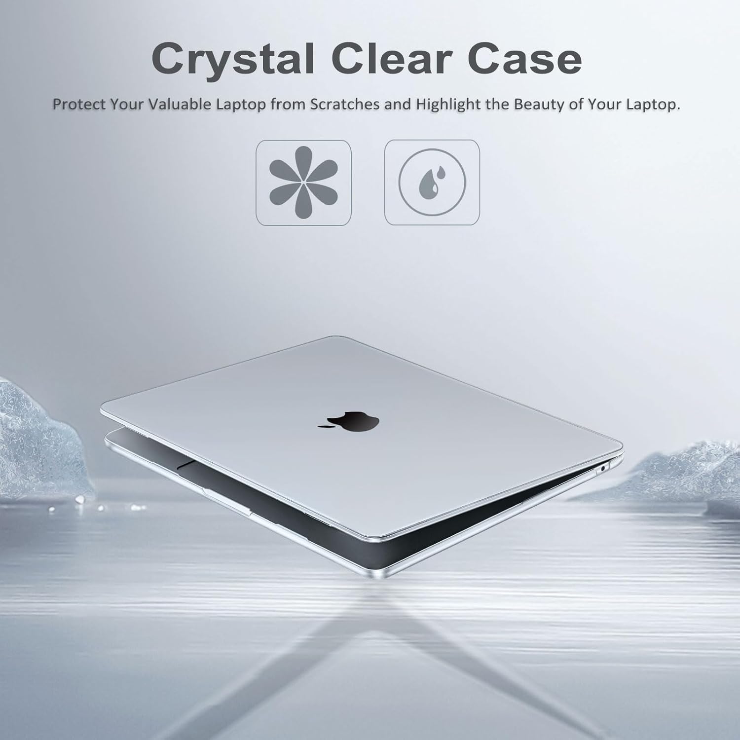 MacBook Air 15-Inch Case – Crystal Clear Hard Shell Cover (M4/M3/M2, 2023–2025 Models)