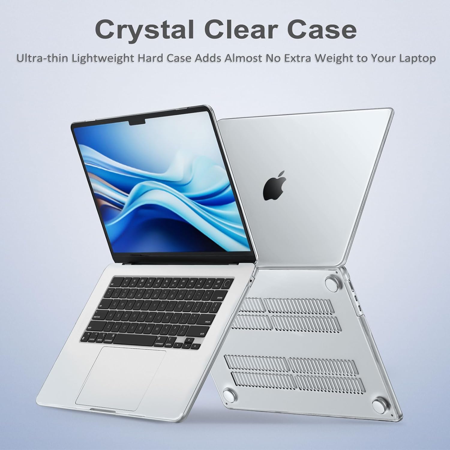 MacBook Air 15-Inch Case – Crystal Clear Hard Shell Cover (M4/M3/M2, 2023–2025 Models)