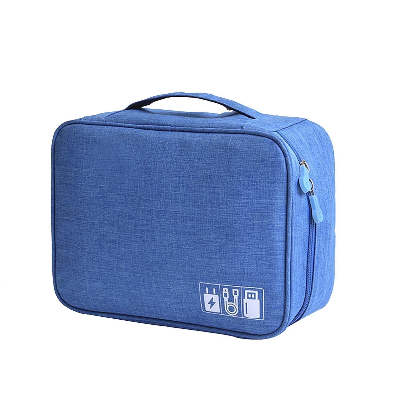 Portable Cable Organizer Bag Travel Electronics Organizer Storage Electronic Accessories Case for Cord Phone Charger Flash Drive Travel Tech Storage Bag