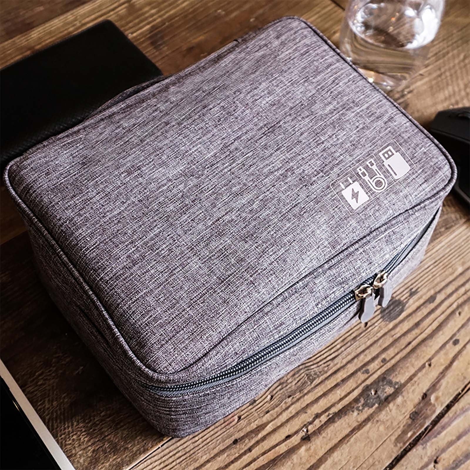 Portable Cable Organizer Bag Travel Electronics Organizer Storage Electronic Accessories Case for Cord Phone Charger Flash Drive Travel Tech Storage Bag