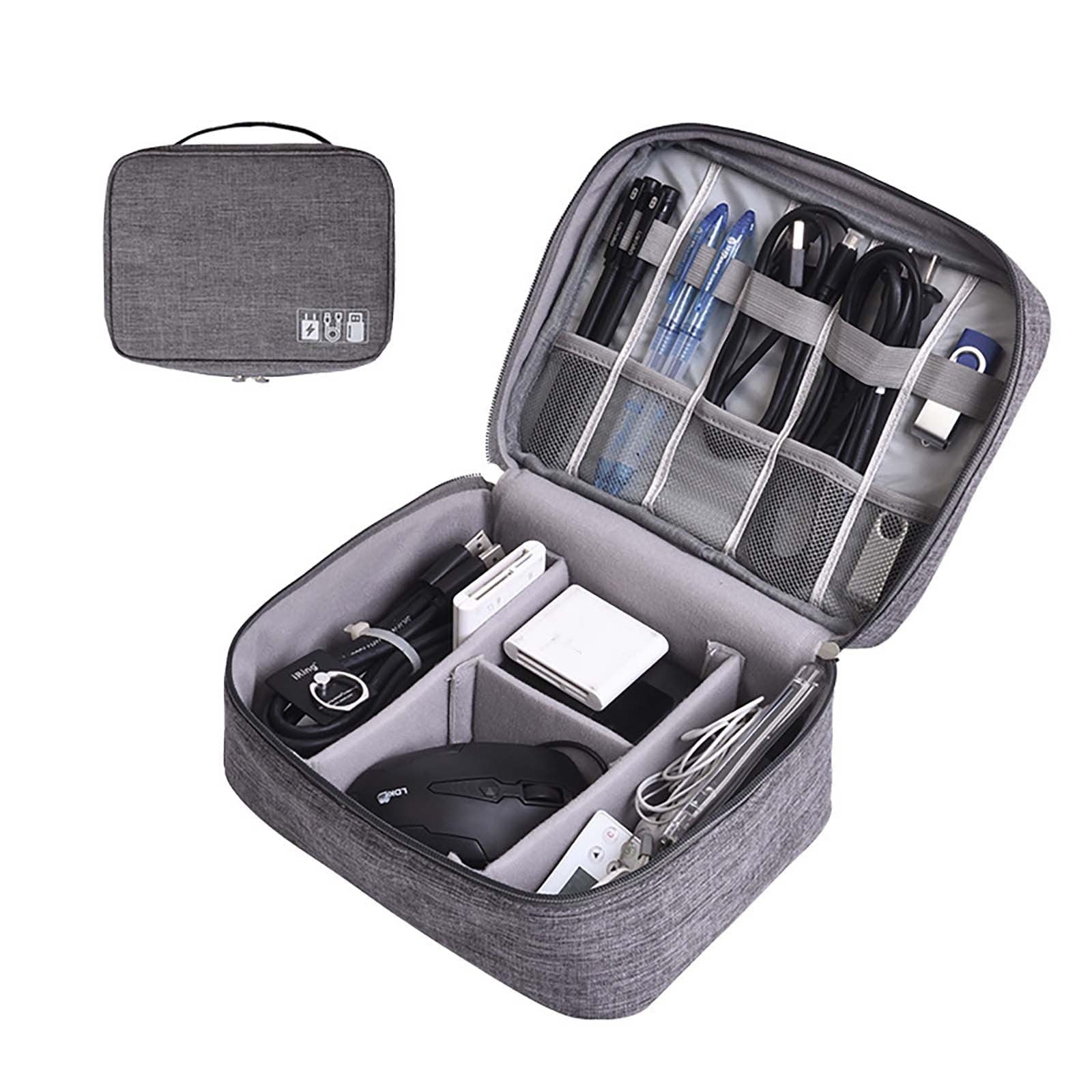 Portable Cable Organizer Bag Travel Electronics Organizer Storage Electronic Accessories Case for Cord Phone Charger Flash Drive Travel Tech Storage Bag
