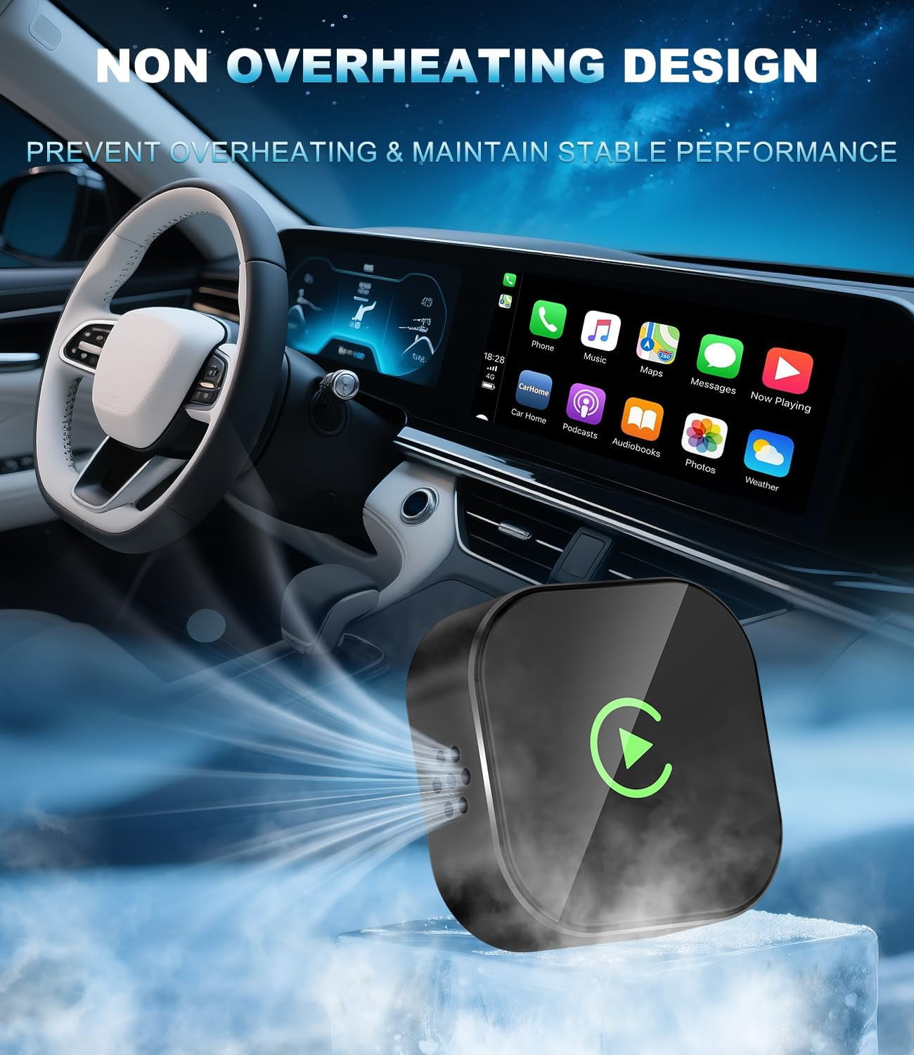 Wireless CarPlay Adapter – 2025 Mini USB Plug & Play, Fast & Stable iPhone Connection