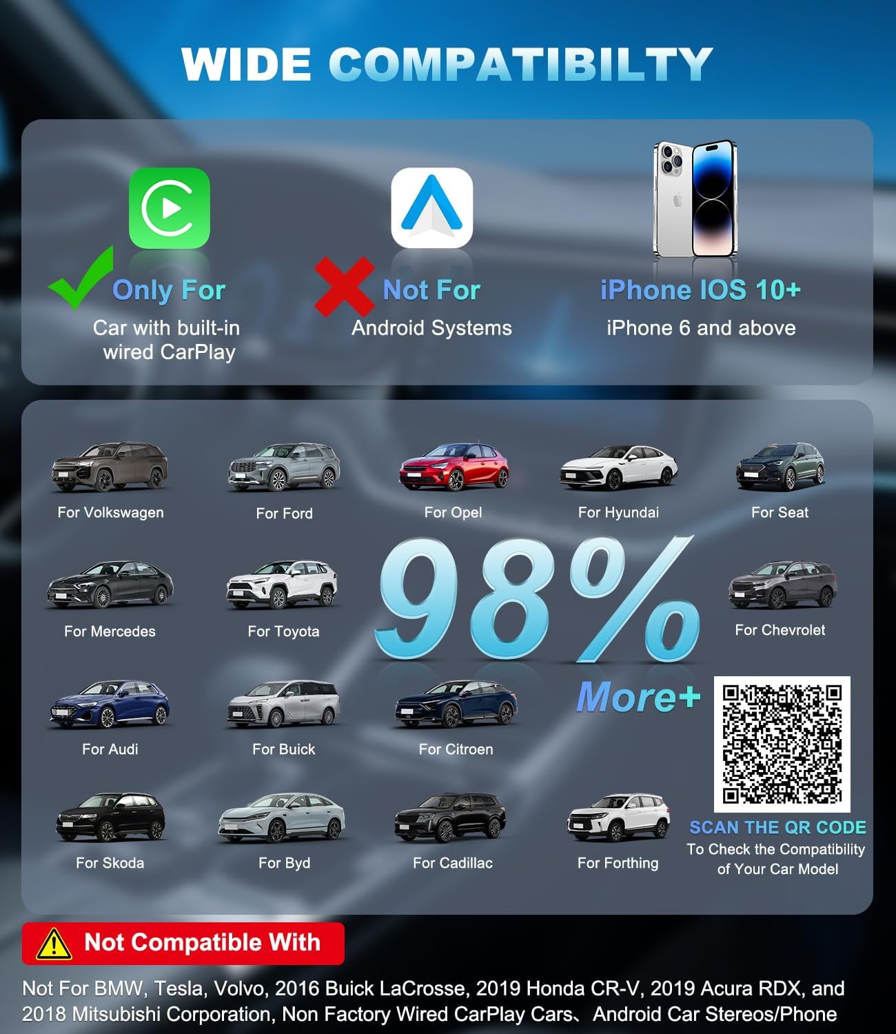 Wireless CarPlay Adapter – 2025 Mini USB Plug & Play, Fast & Stable iPhone Connection